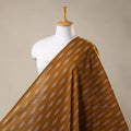 Brown - cotton pochampally ikat fabric 19 - handcrafted