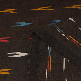  Cotton Brown Pochampally Ikat Fabric Online in India