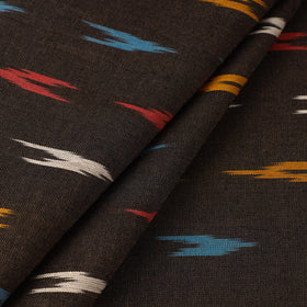  Cotton Brown Pochampally Ikat Fabric Online in India