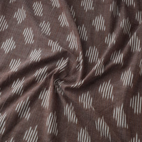 Brown Cotton Pochampally Ikat Fabric