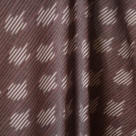 Brown - cotton pochampally ikat fabric 40 - handcrafted