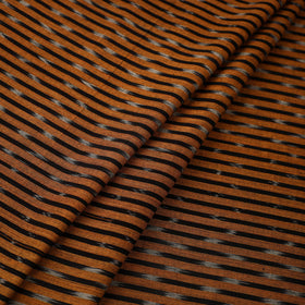 Brown Cotton Pochampally Weave Ikat Fabric
