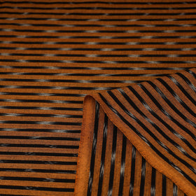 Brown Cotton Pochampally Weave Ikat Fabric