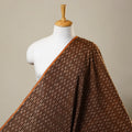 Brown Cotton Pochampally Weave Ikat Fabric