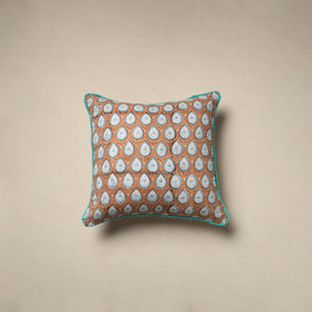 Cotton sanganeri cushion cover 08 - handcrafted