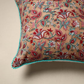 Cotton sanganeri cushion cover 16 - handcrafted