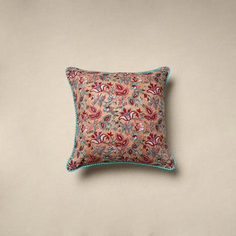 Cotton sanganeri cushion cover 16 - handcrafted