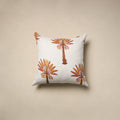 Cotton sanganeri cushion cover (16 x 16 in) 77 - handcrafted