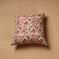 Buy Brown Block Print Cotton Sanganeri Cushion Cover