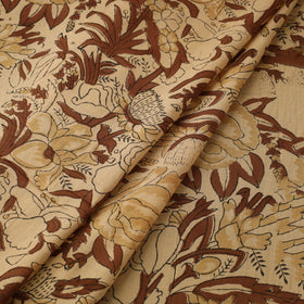 Brown Block Print Cotton Sanganeri Fabric