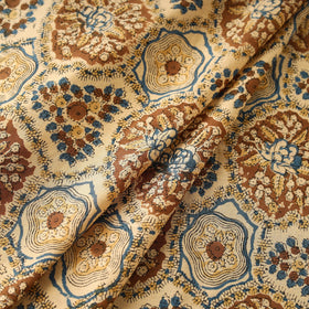 Brown Block Print Cotton Sanganeri Fabric