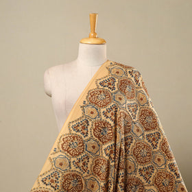 Brown Block Print Cotton Sanganeri Fabric