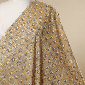 Brown - cotton sanganeri fabric 07 - handcrafted