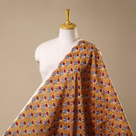 Brown - cotton sanganeri fabric 16 - handcrafted