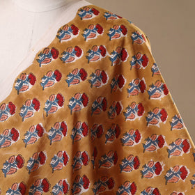 Brown - cotton sanganeri fabric 16 - handcrafted