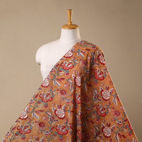 Brown - cotton sanganeri fabric 19 - handcrafted