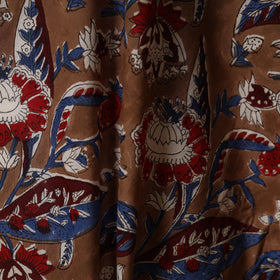 Brown - cotton sanganeri fabric 19 - handcrafted