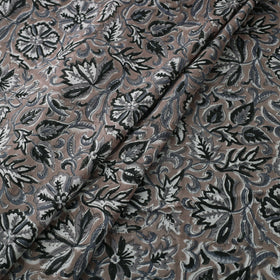 Brown Block Print Cotton Sanganeri Fabric