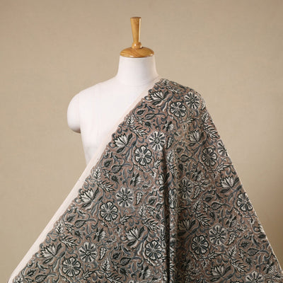 Brown Block Print Cotton Sanganeri Fabric