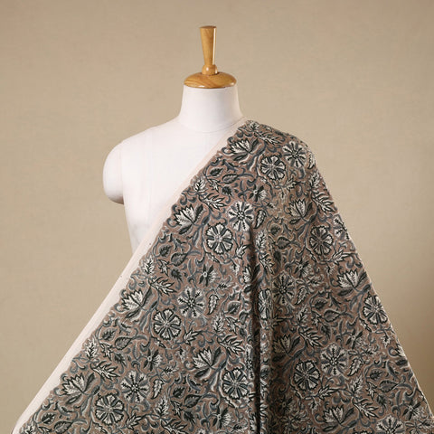 Brown Block Print Cotton Sanganeri Fabric