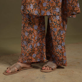 Brown Cotton Sanganeri Block Print Co-Ord Set