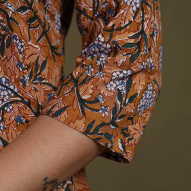 Brown Cotton Sanganeri Block Print Co-Ord Set