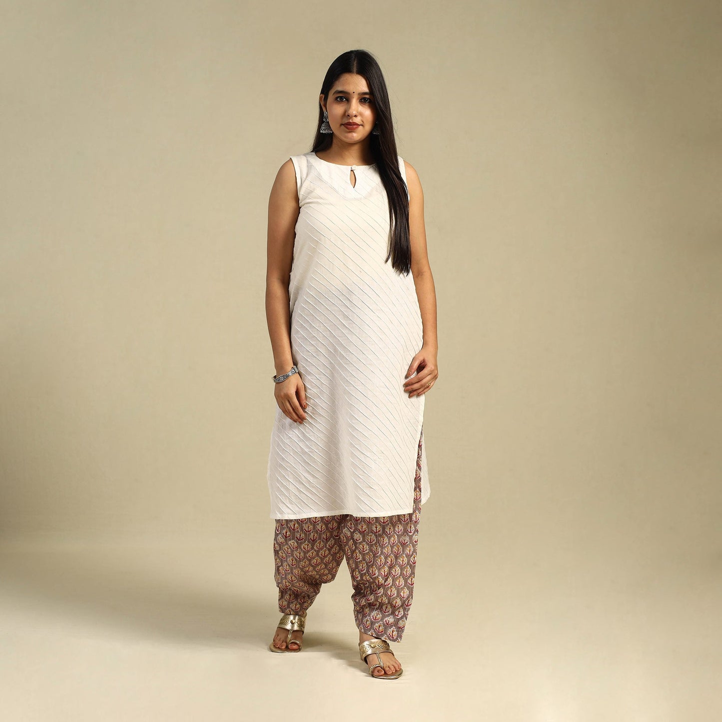 Buy Block Print Cotton Sanganeri Salwar