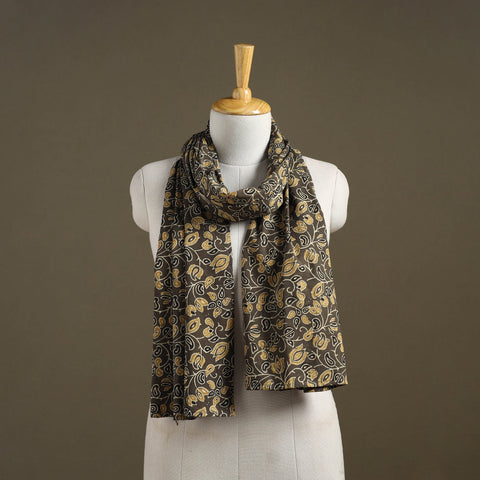 Brown Ajrakh Block Print Cotton Stole