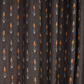 Brown - cotton window pochampally ikat curtain (5 x 3 feet)