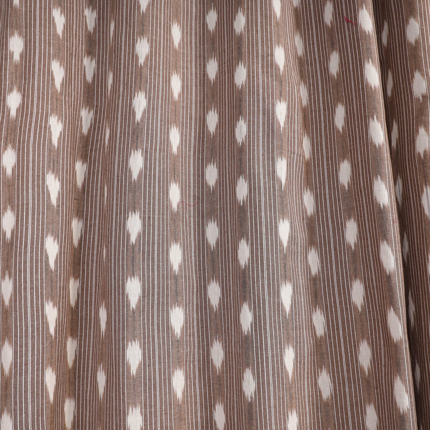 Brown - cotton window pochampally ikat curtain (5 x 3 feet)