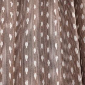 Brown - cotton window pochampally ikat curtain (5 x 3 feet)