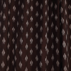 Brown - cotton window pochampally ikat curtain (5 x 3 feet)