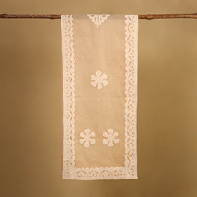  Cut Work Cotton Brown Barmer Applique Stole