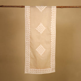 Cut Work Cotton Brown Barmer Applique Stole