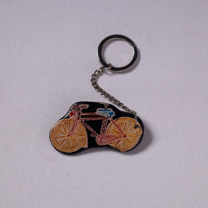 Brown Handcrafted Leather Keychain 