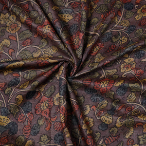 Brown - desi tussar silk handpainted srikalahasti pen