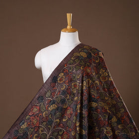 Brown - desi tussar silk handpainted srikalahasti pen