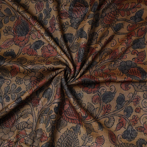 Brown - desi tussar silk handpainted srikalahasti pen