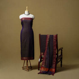 Dharwad cotton 3pc unstitched dress material with border 04