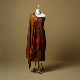 Dharwad cotton 3pc unstitched dress material with border 05