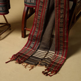 Dharwad cotton 3pc unstitched dress material with border 13