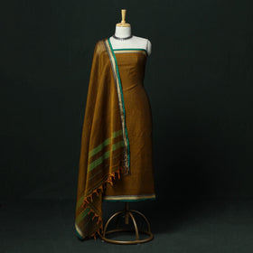 Dharwad cotton 3pc unstitched dress material with thread