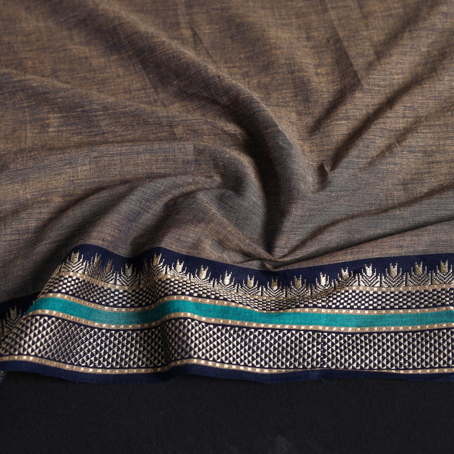 Brown Dharwad Cotton Blouse Piece
