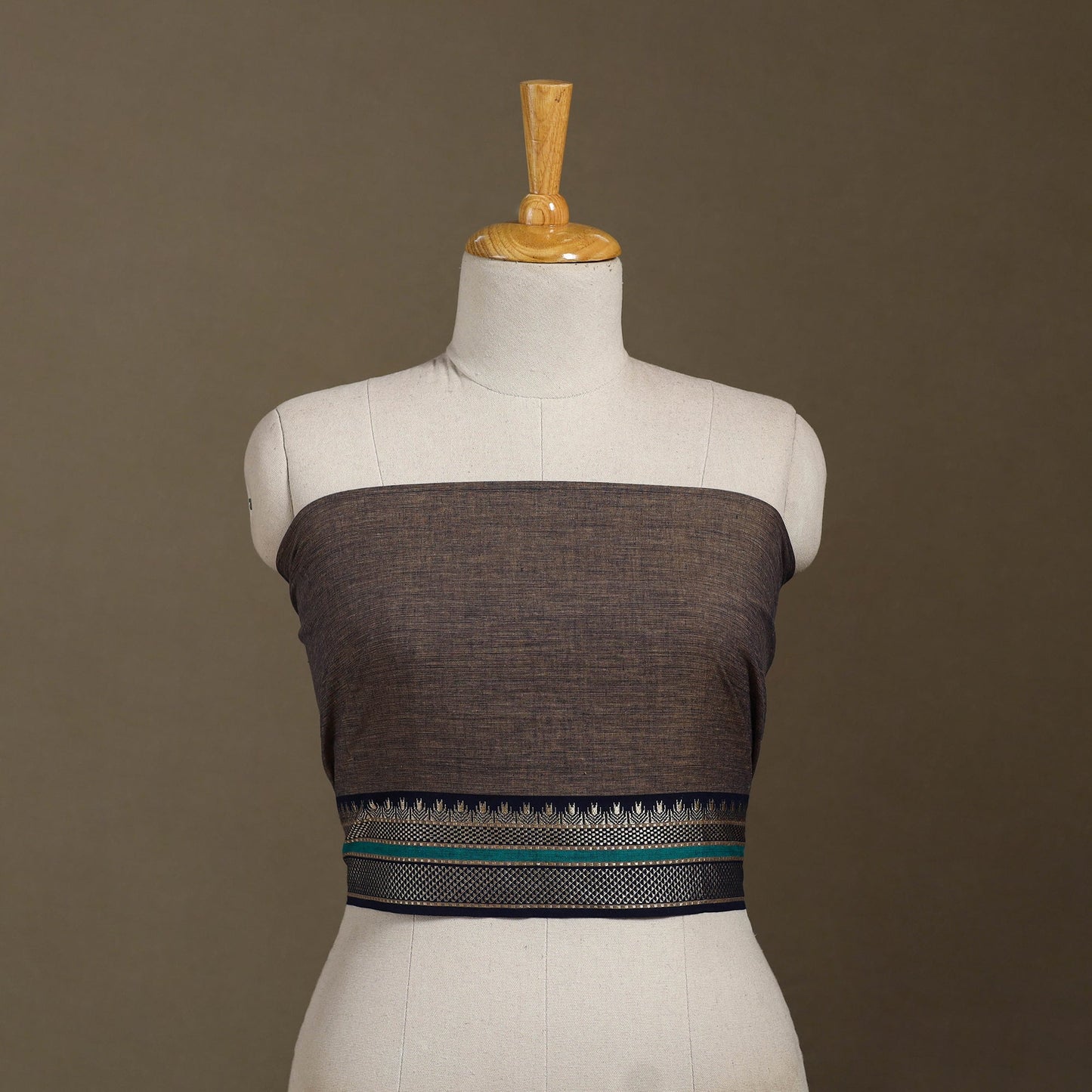 Brown Dharwad Cotton Blouse Piece