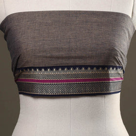 Brown - dharwad cotton blouse piece 50 - handcrafted