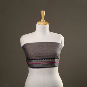 Brown - dharwad cotton blouse piece 50 - handcrafted