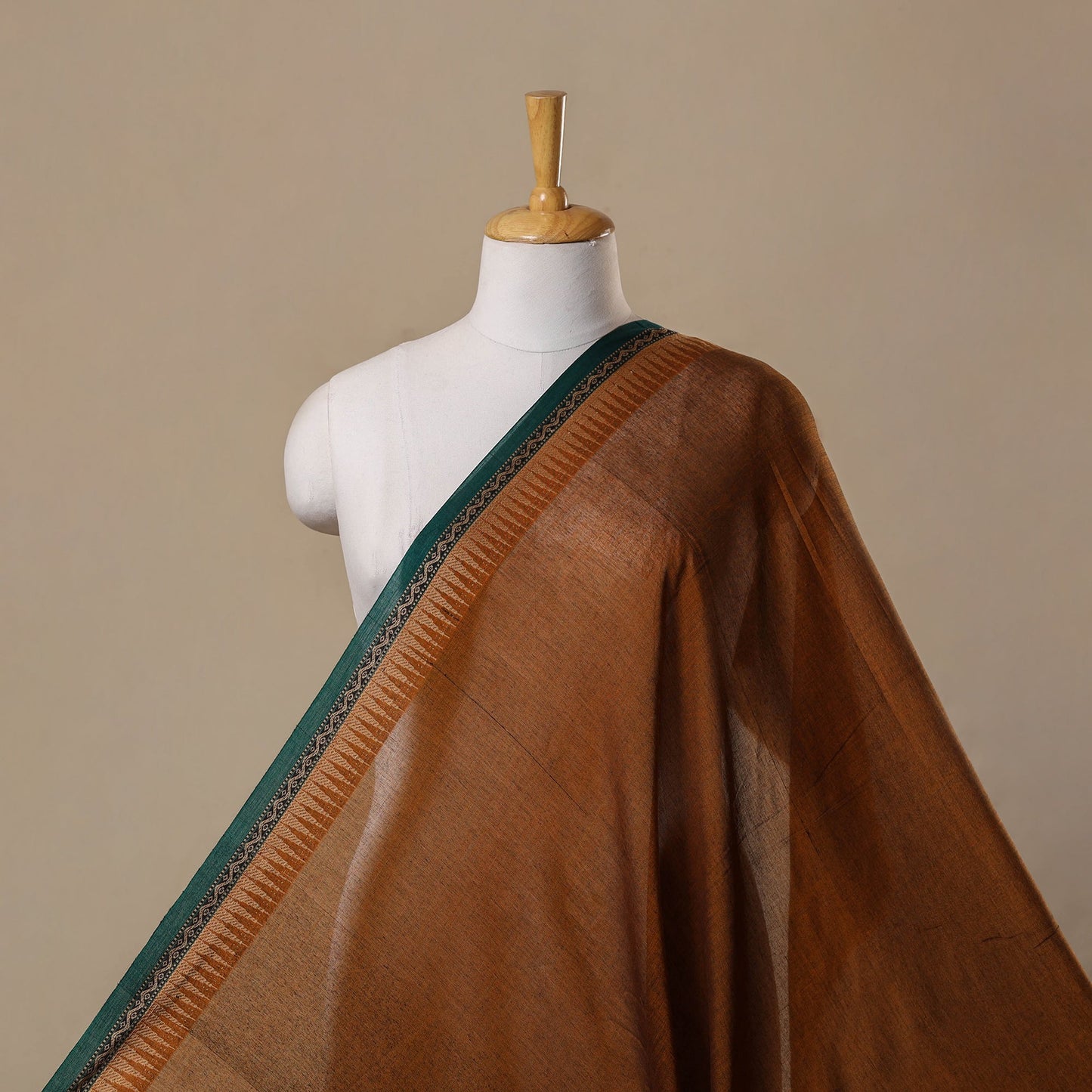 Dharwad cotton fabric with border 06 - handcrafted