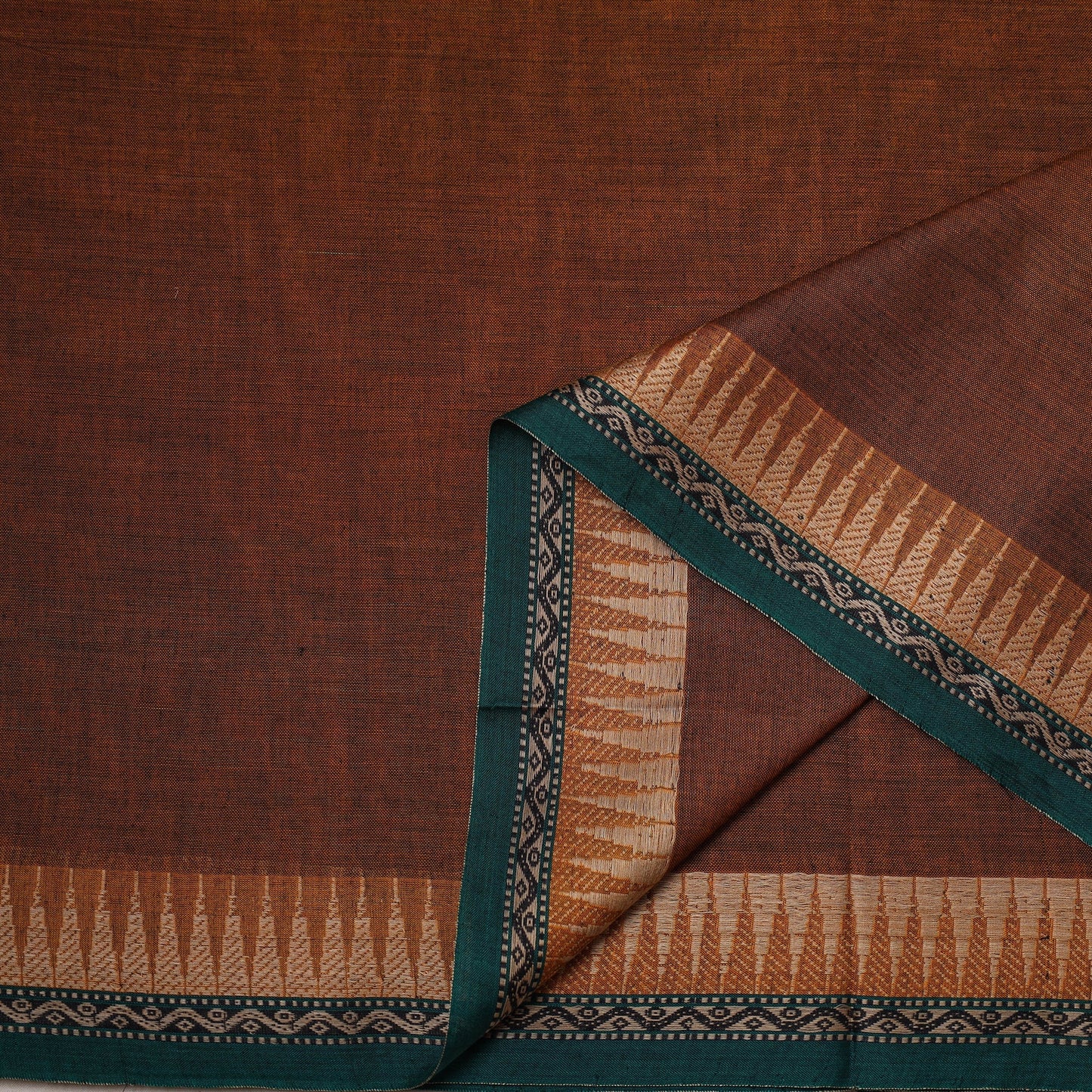 Dharwad cotton fabric with border 06 - handcrafted