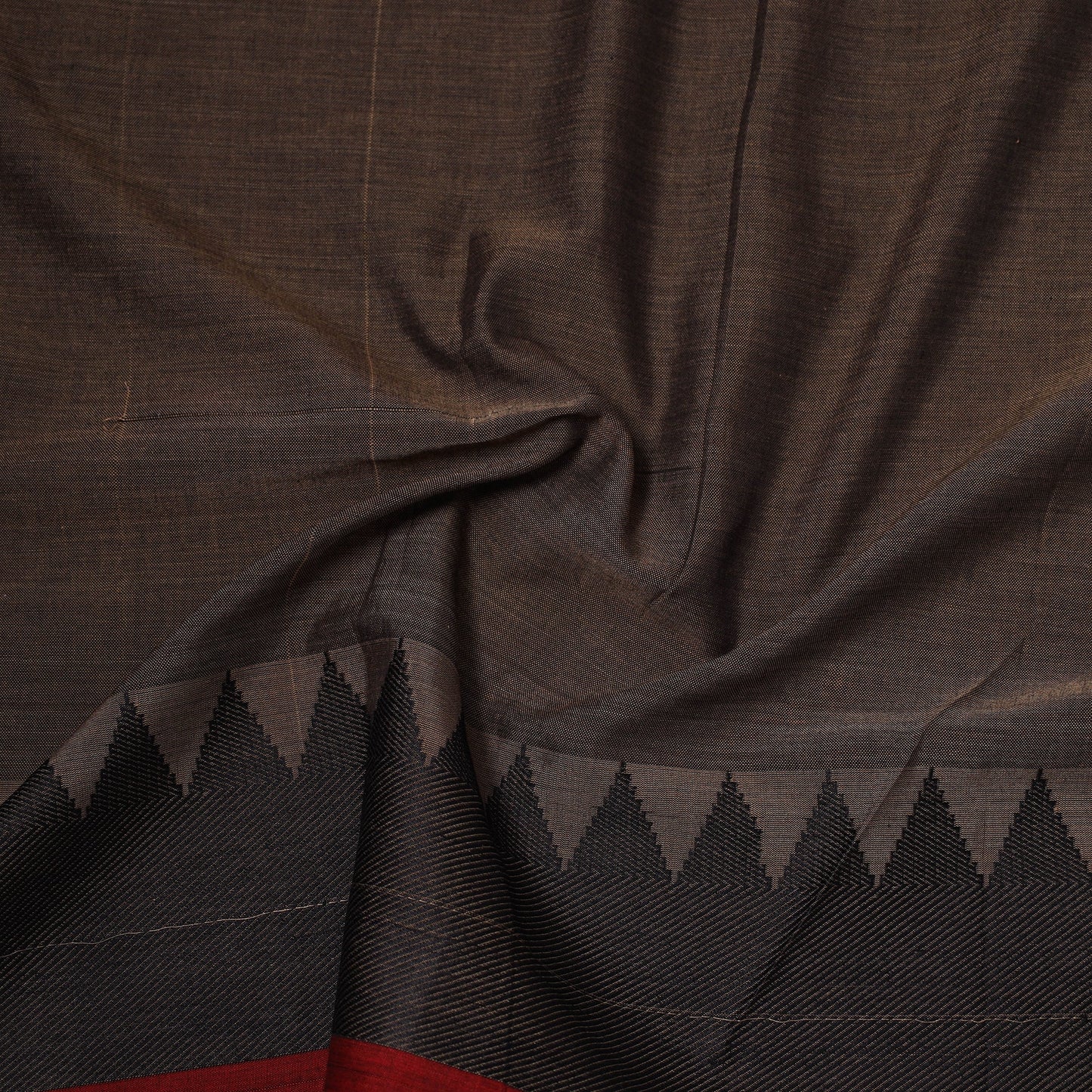 Dharwad cotton fabric with border 15 - handcrafted