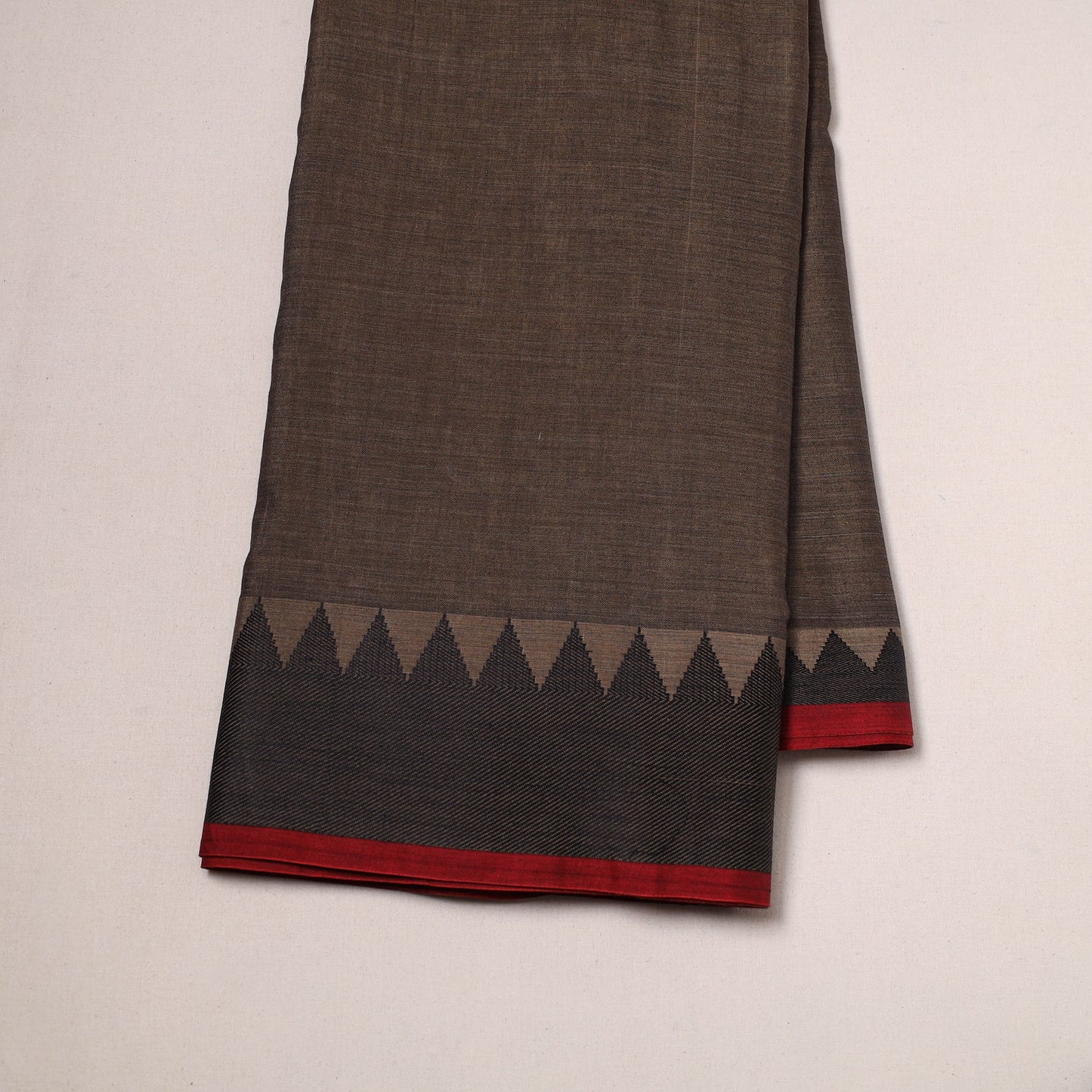 Dharwad cotton fabric with border 15 - handcrafted